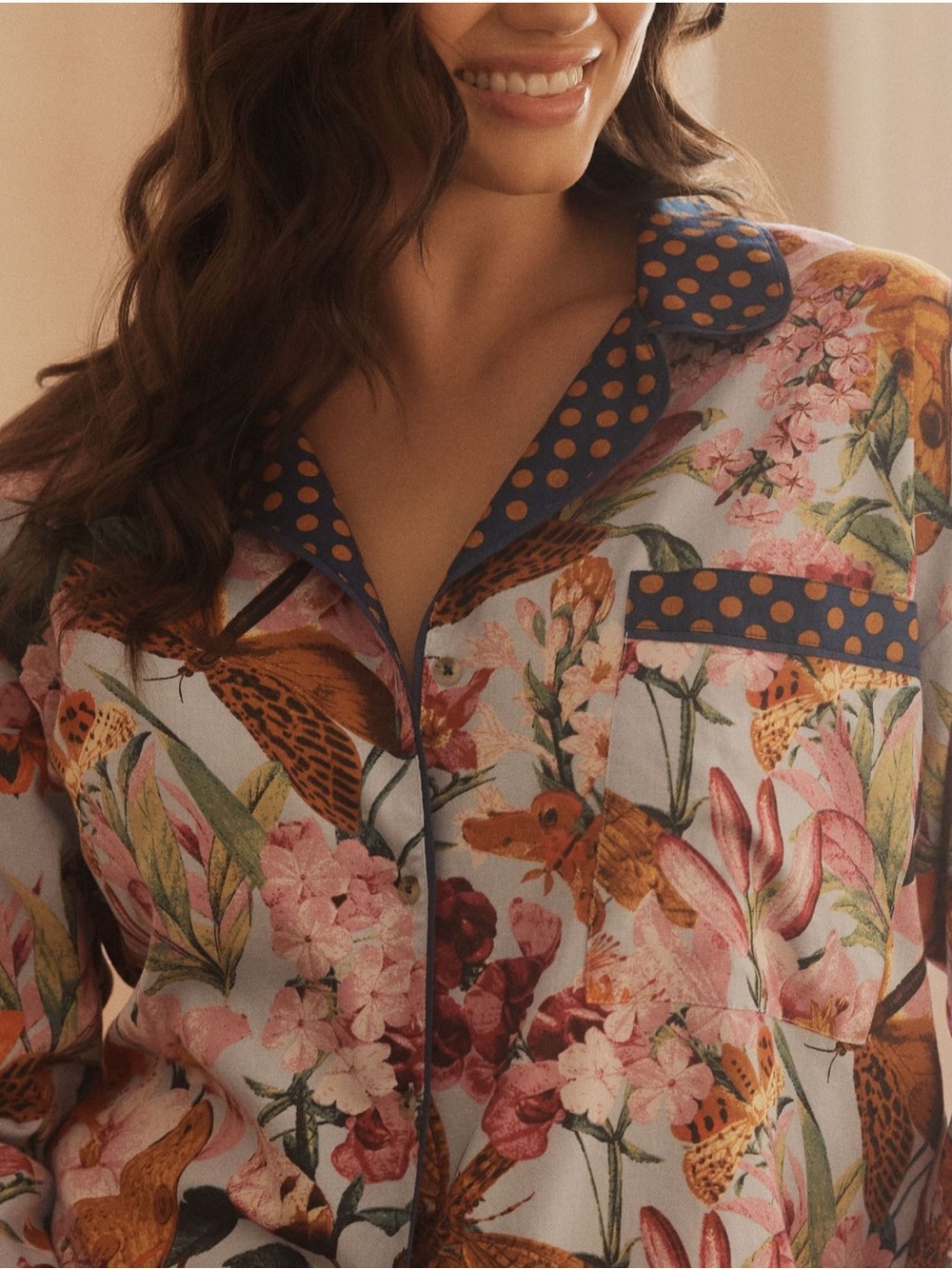 Anthropologie LyreBird Cloud Flannel Pajama Top - Picture 7 of 9